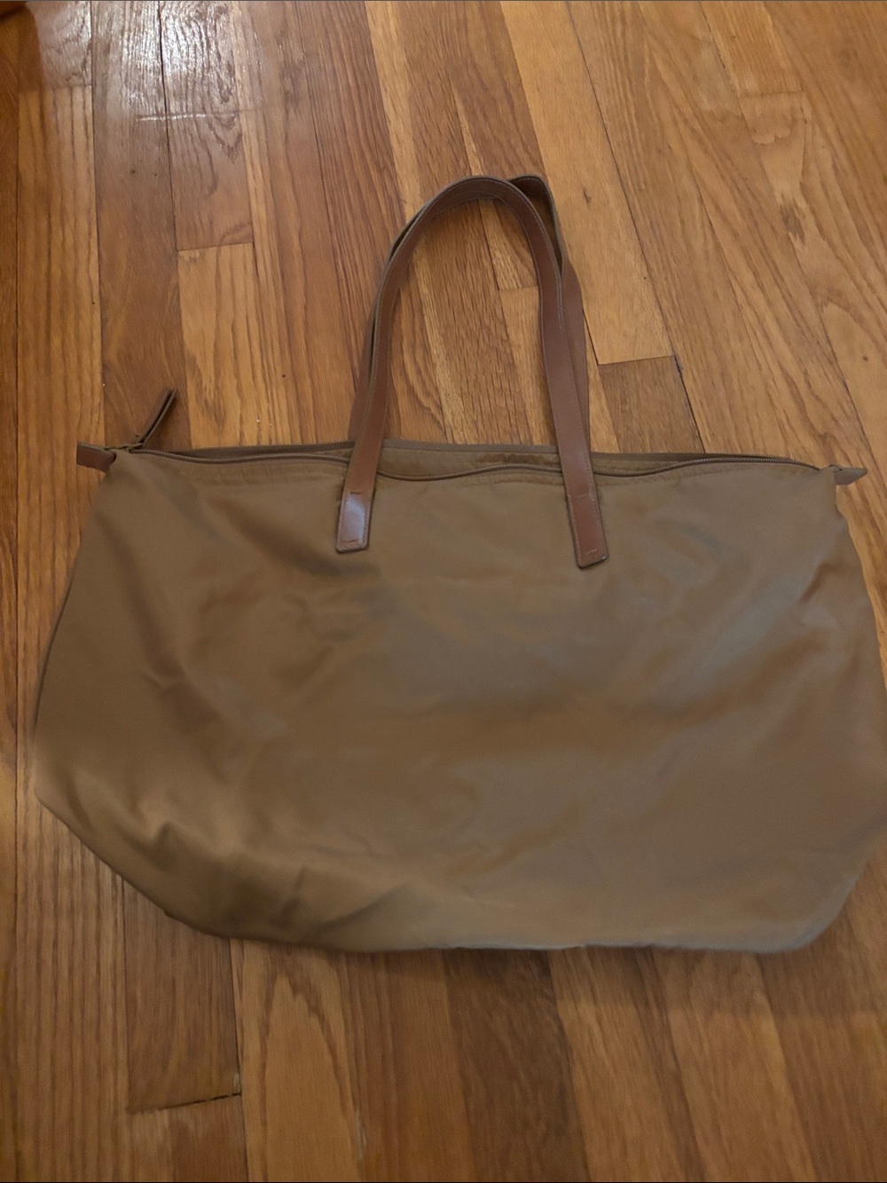 Everlane Tan nylon Tote Bag with Brown Handles
